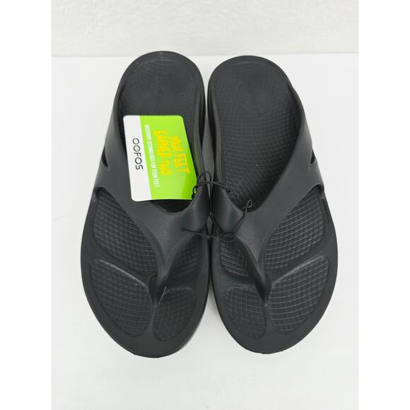 OOFOS Ooriginal Unisex Recovery Flip-Flops Thong Sandals Black M10 W12